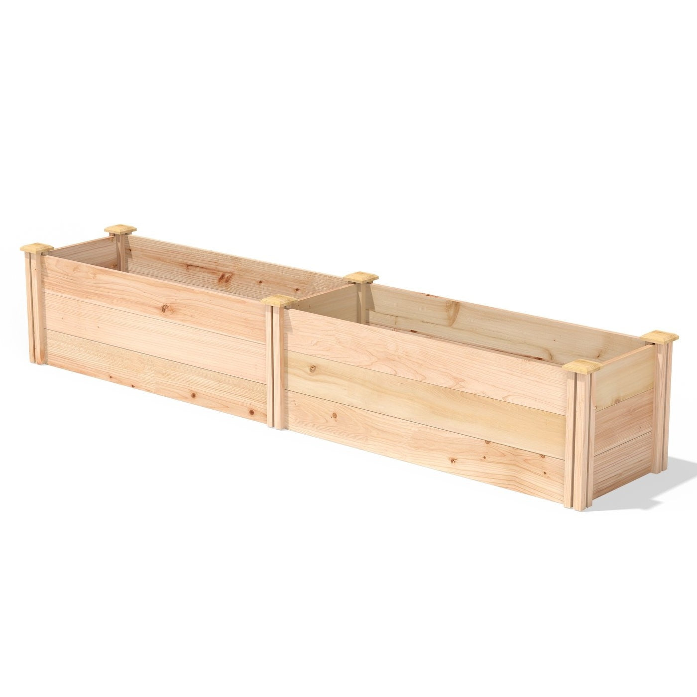 16 in x 96 in Sturdy FarmHouse Narrow Cedar Wood Raised Garden Bed - Made in USA-1