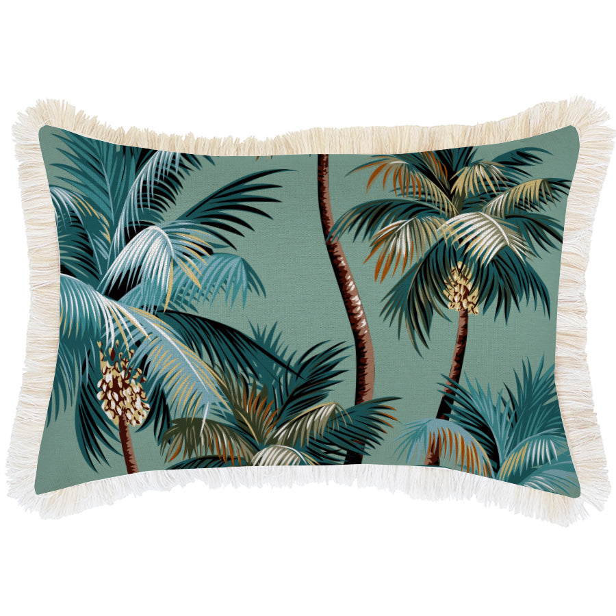 Cushion Cover-Coastal Fringe-Palm Trees Lagoon-35cm x 50cm-0