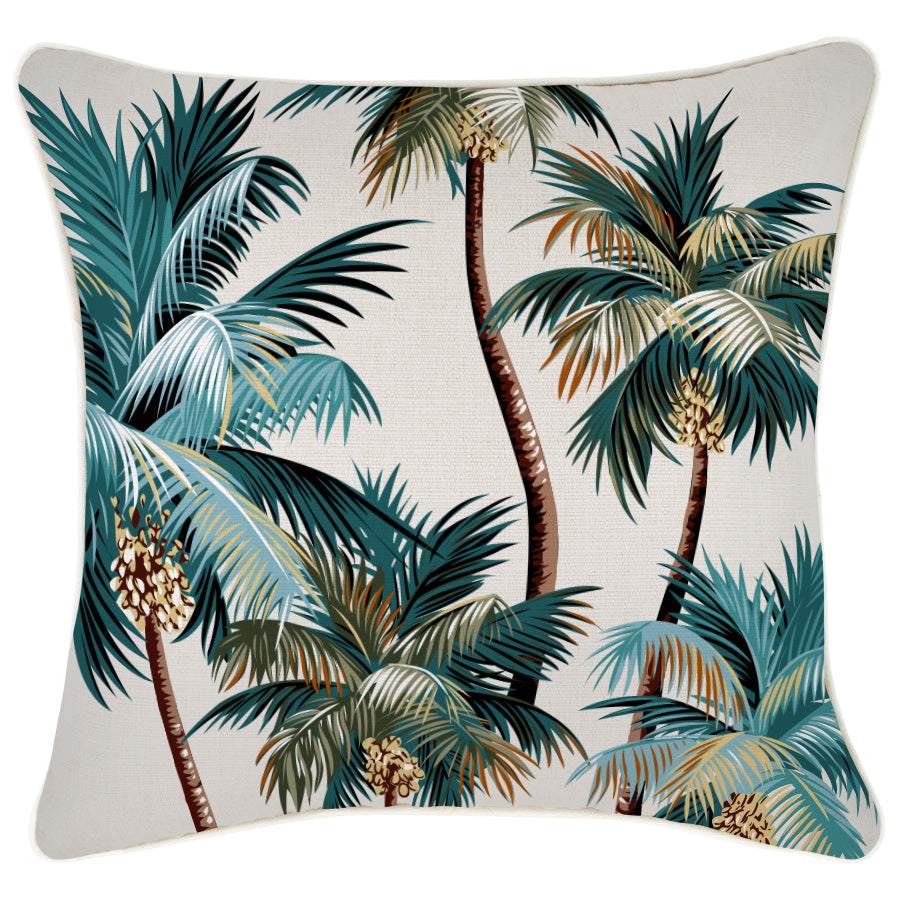 Cushion Cover-With Piping-Palm Trees Natural-45cm x 45cm-0