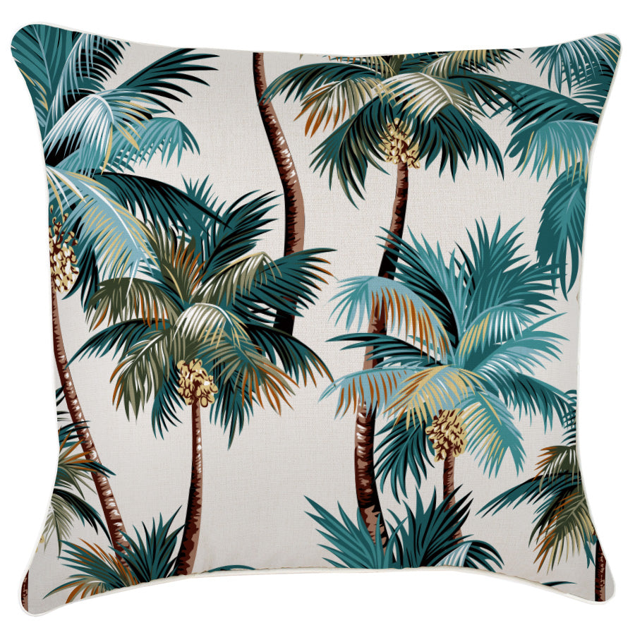 Cushion Cover-With Piping-Palm Trees Natural-60cm x 60cm-0