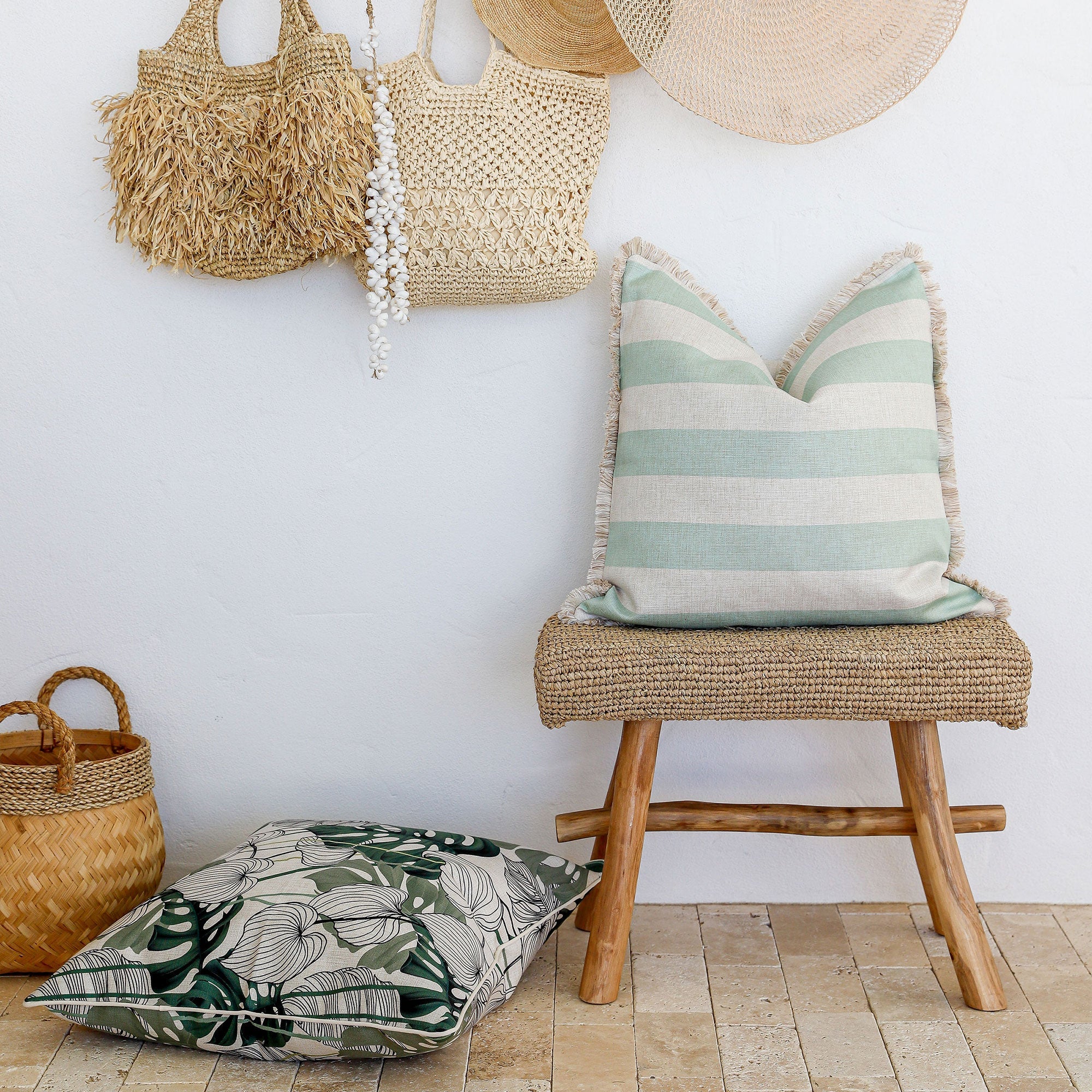 Cushion Cover-Coastal Fringe-Kona-45cm x 45cm-2