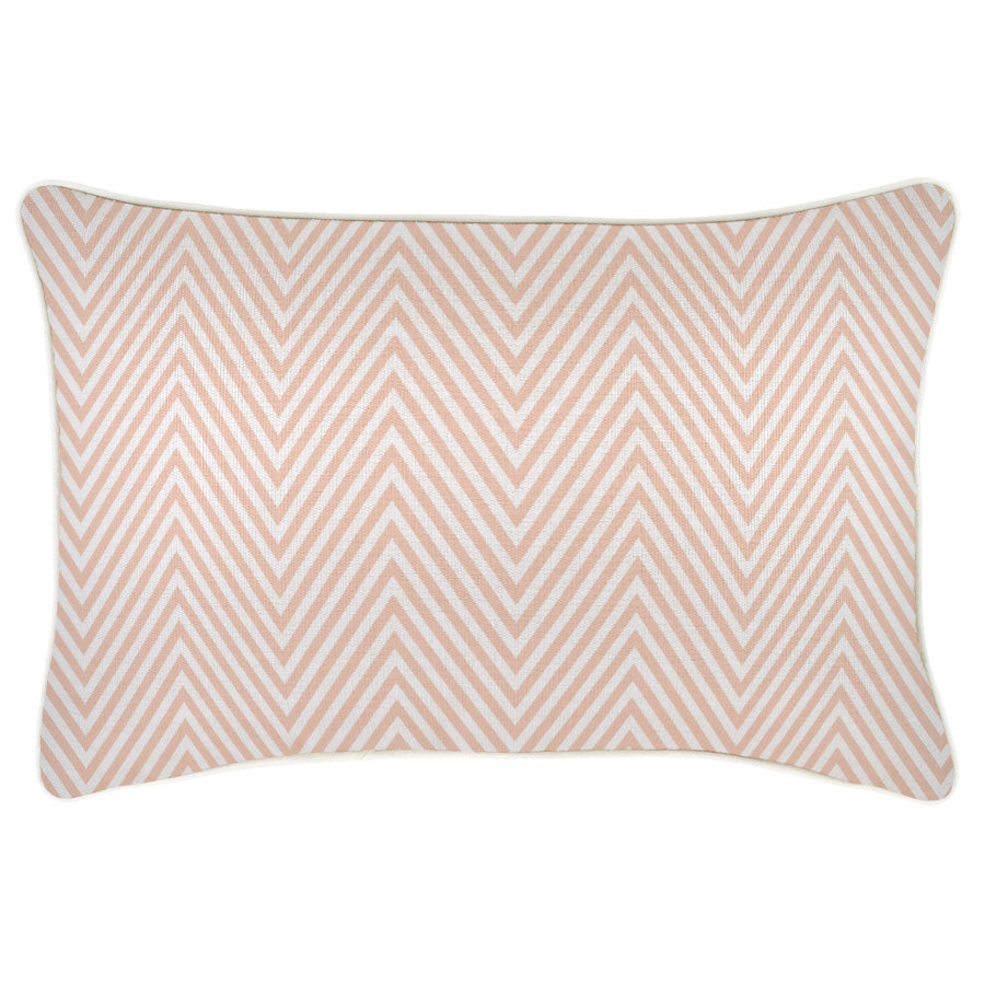 Cushion Cover-With Piping-Zig Zag Blush-35cm x 50cm-0