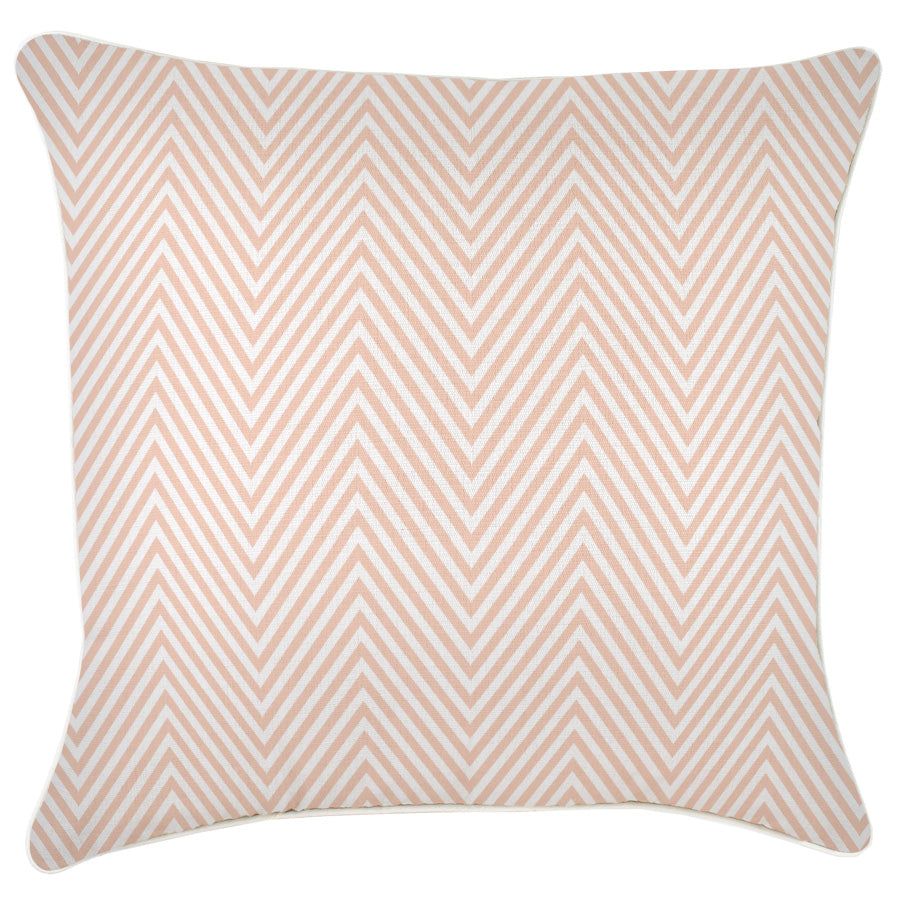 Cushion Cover-With Piping-Zig Zag Blush-60cm x 60cm-0