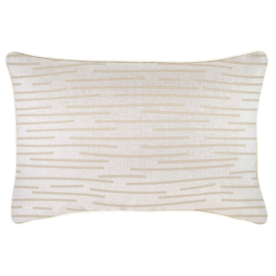 Cushion Cover-With Piping-Earth Lines Beige-35cm x 50cm-0