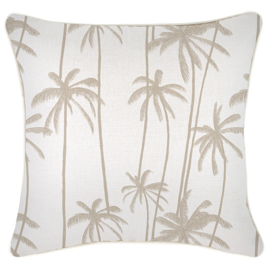 Cushion Cover-With Piping-Tall Palms Beige-45cm x 45cm-0