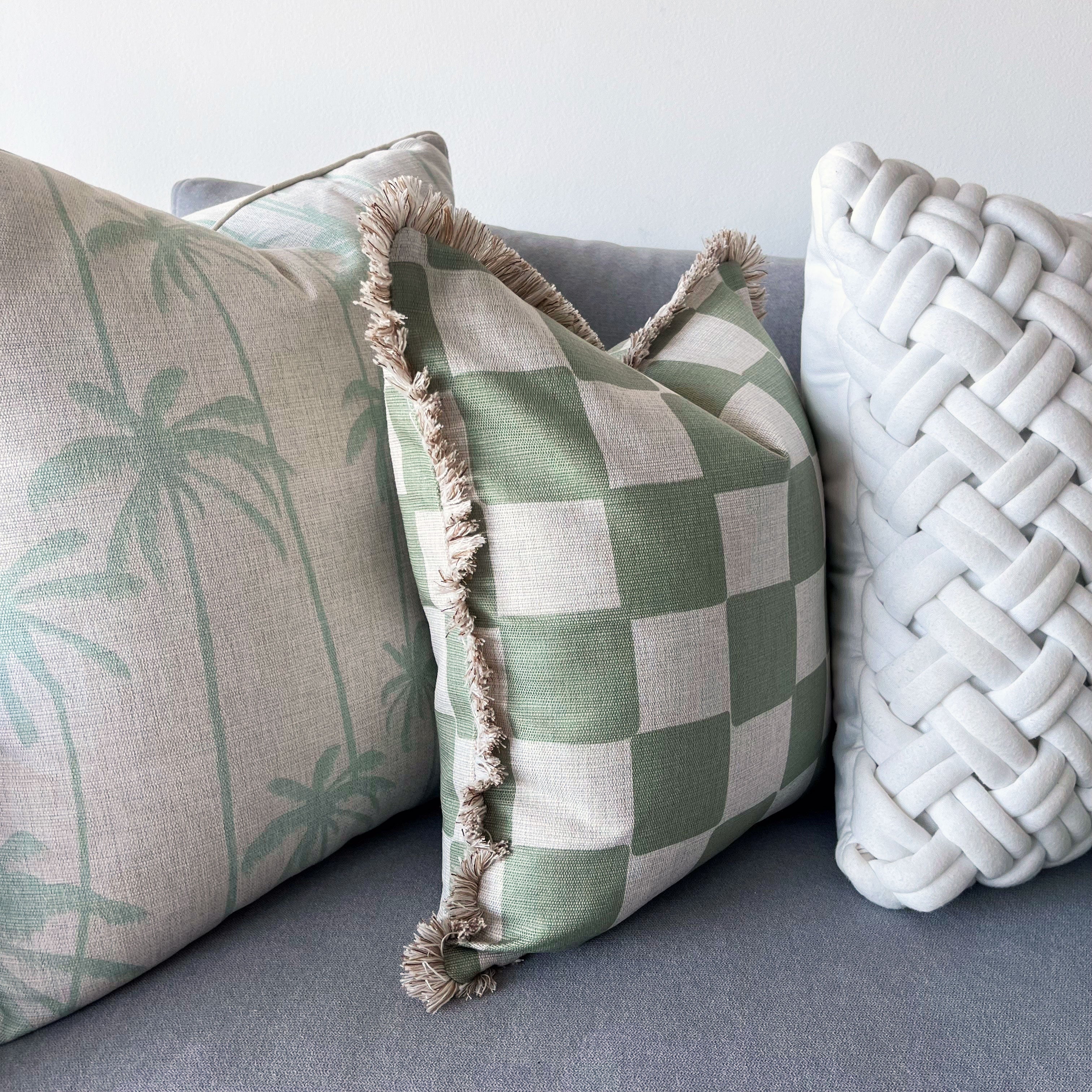 Cushion Cover-With Piping-Tall Palms Mint-60cm x 60cm-1