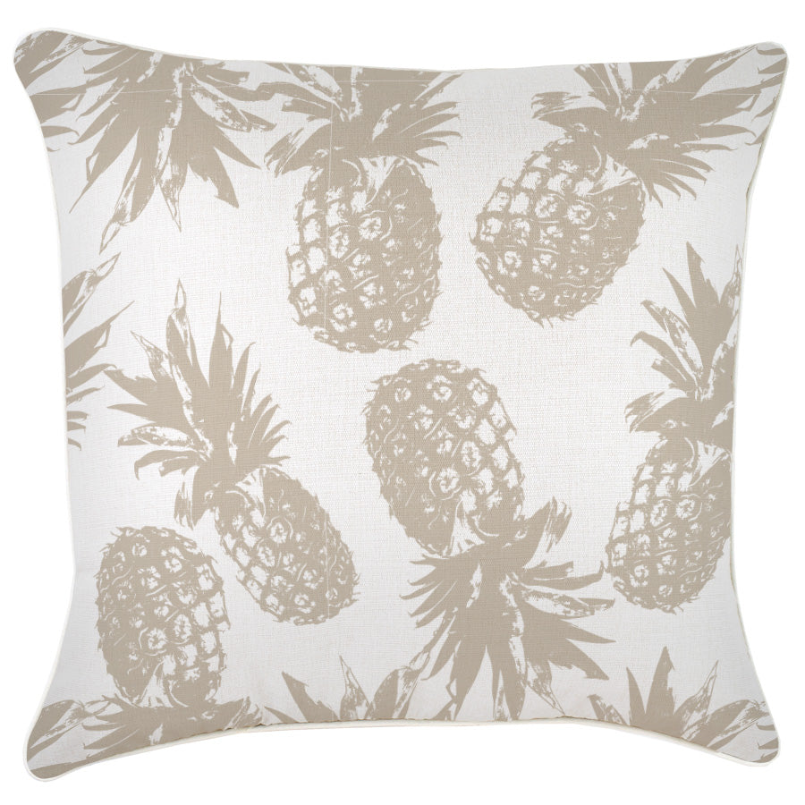 Cushion Cover-With Piping-Pineapples Beige-60cm x 60cm-0