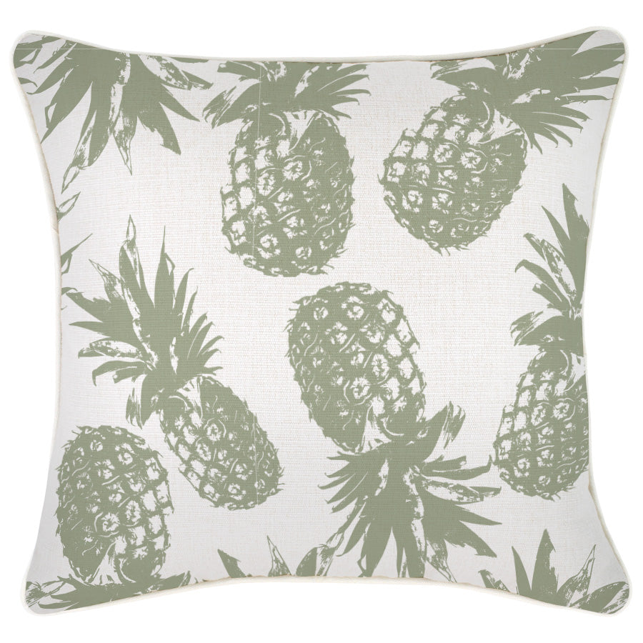 Cushion Cover-With Piping-Pineapples Sage-45cm x 45cm-0