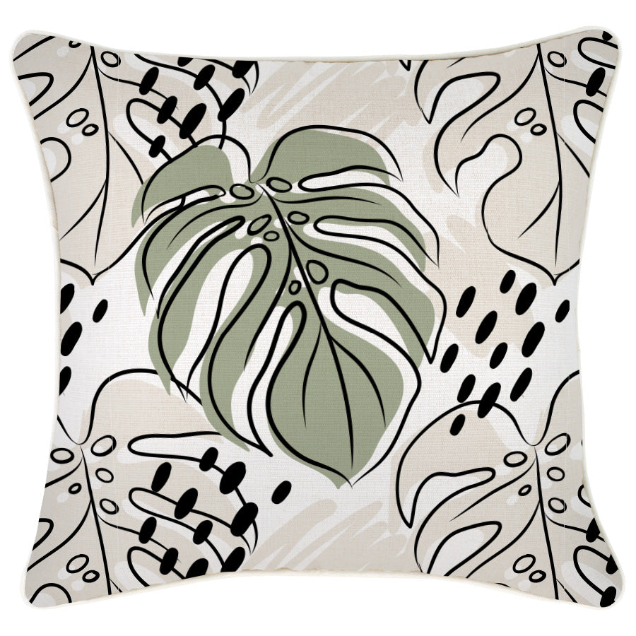 Cushion Cover-With Piping-Rainforest Sage-45cm x 45cm-0