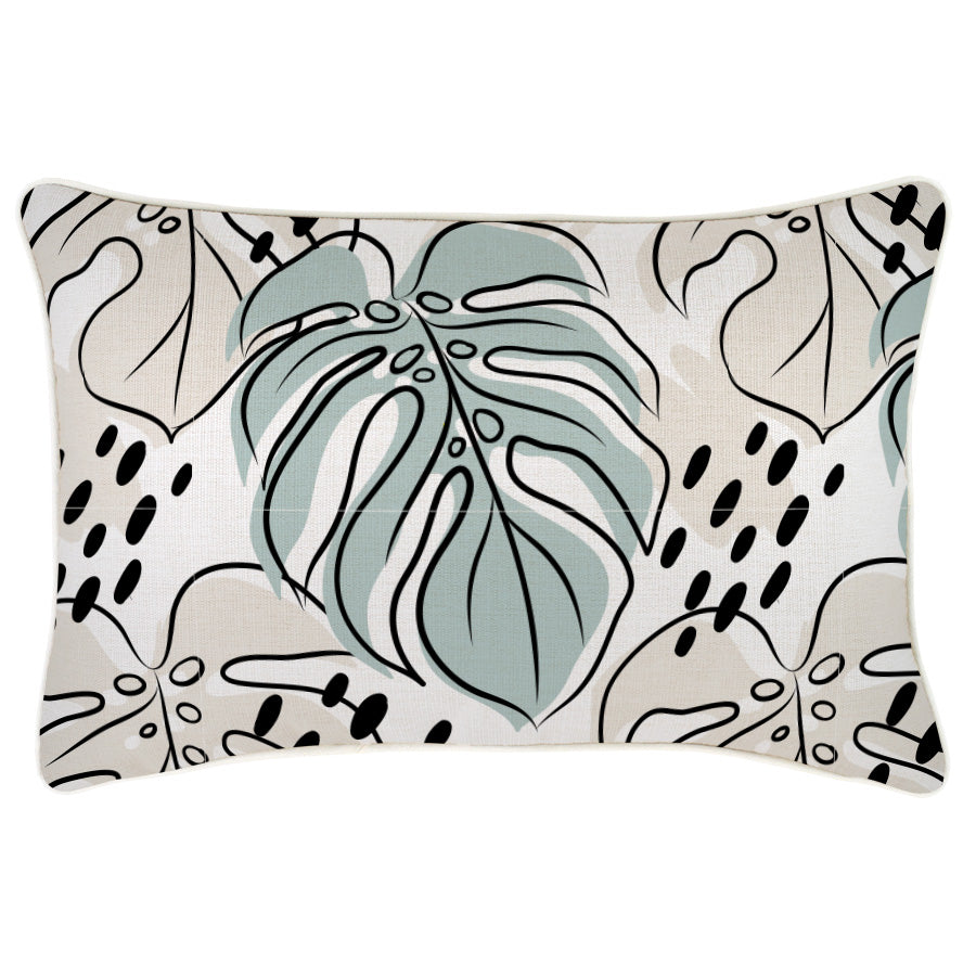 Cushion Cover-With Piping-Rainforest Seafoam-35cm x 50cm-0