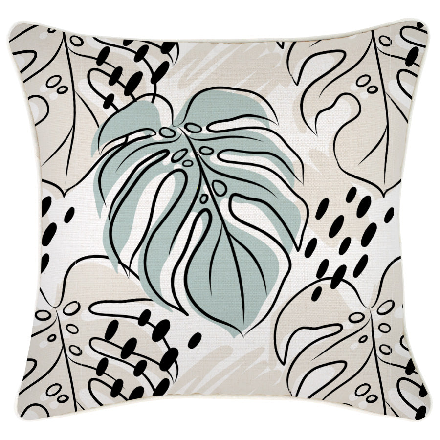 Cushion Cover-With Piping-Rainforest Seafoam-45cm x 45cm-0