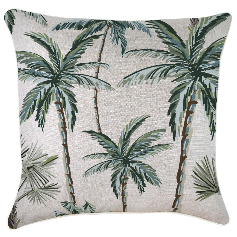 Cushion Cover-With Piping-Palm Tree Paradise Natural-60cm x 60cm-0