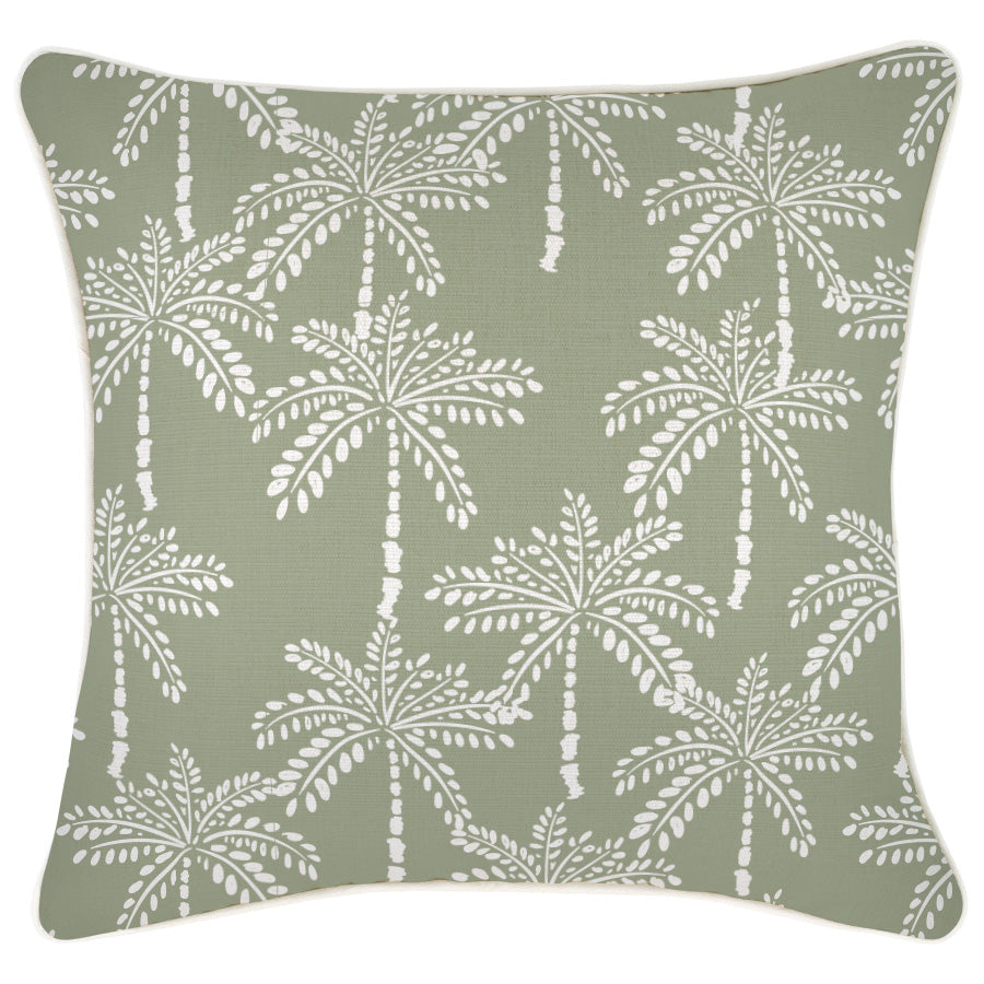 Cushion Cover-With Piping-Cabana Palms Sage-45cm x 45cm-0