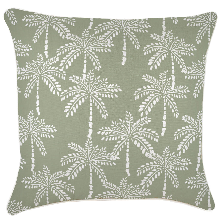 Cushion Cover-With Piping-Cabana Palms Sage-60cm x 60cm-0