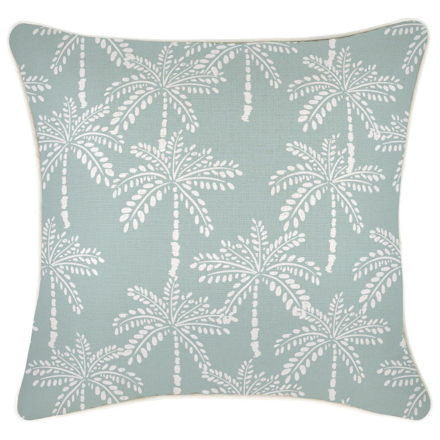 Cushion Cover-With Piping-Cabana Palms Seafoam-45cm x 45cm-0