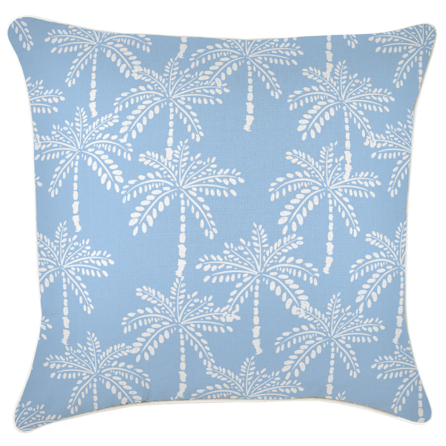 Cushion Cover-With Piping-Cabana Palms Pale Blue-60cm x 60cm-0