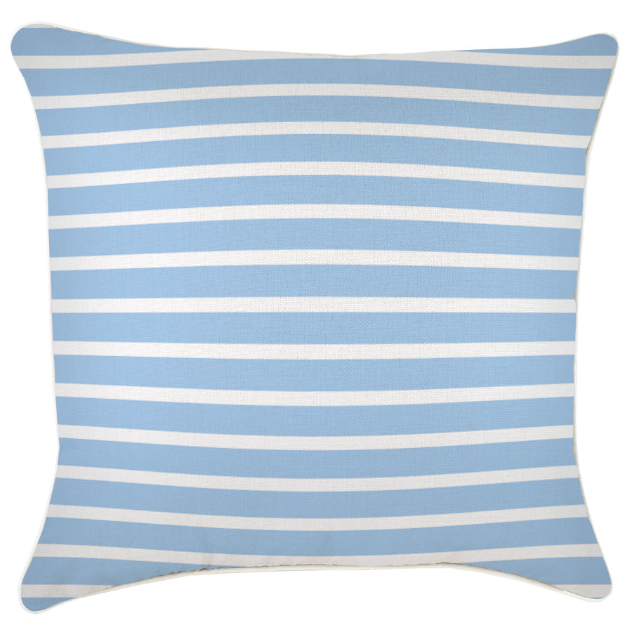 Cushion Cover-With Piping-Hampton Stripe Pale Blue-60cm x 60cm-0