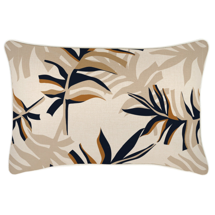 Cushion Cover-With Piping-Alfresco Beige-35cm x 50cm-0