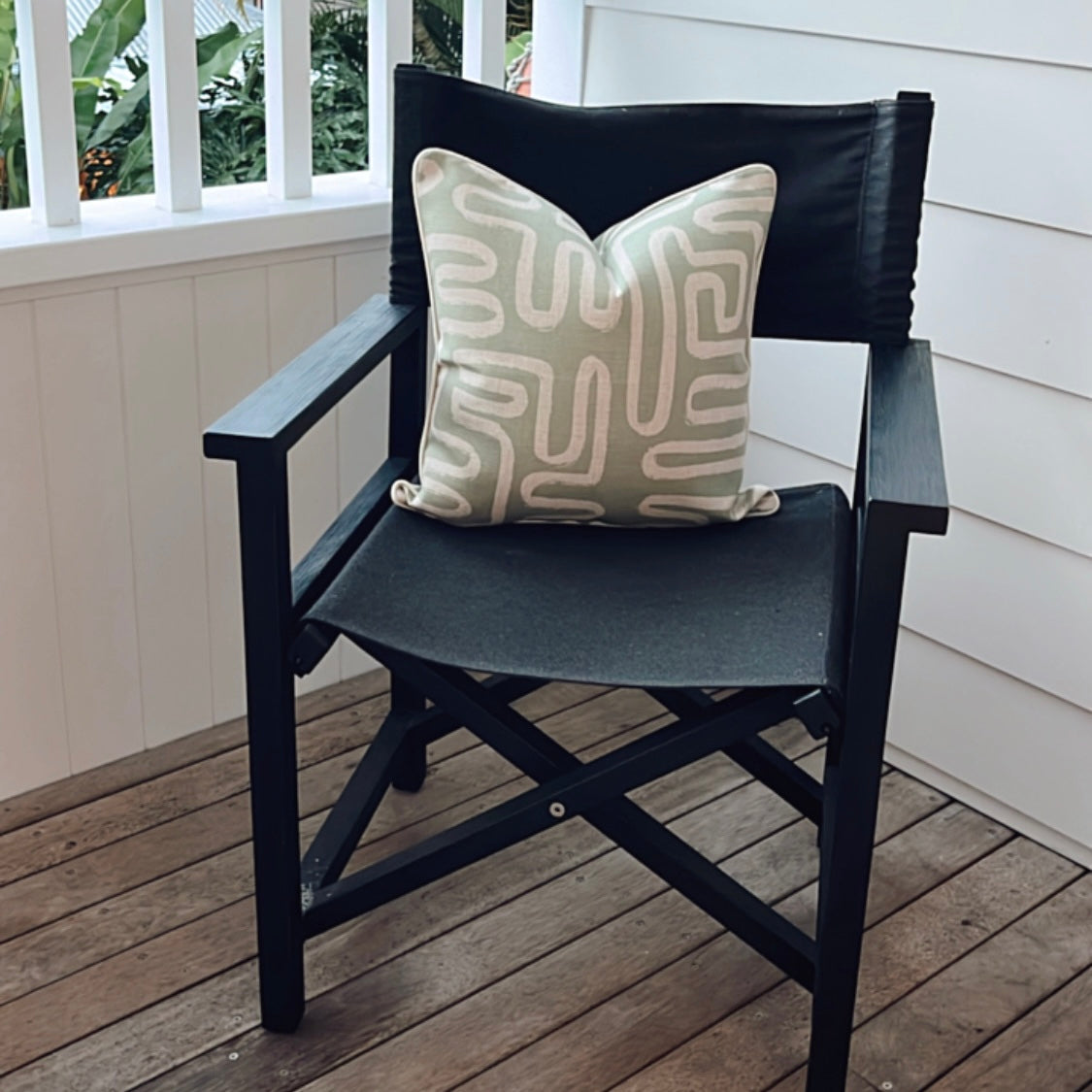 Cushion Cover-With Piping-Maze Sage-45cm x 45cm-2