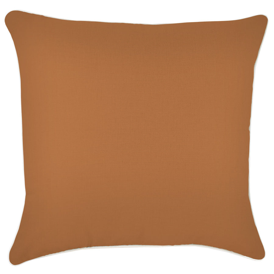 Cushion Cover-With Piping-Solid Rust-60cm x 60cm-0