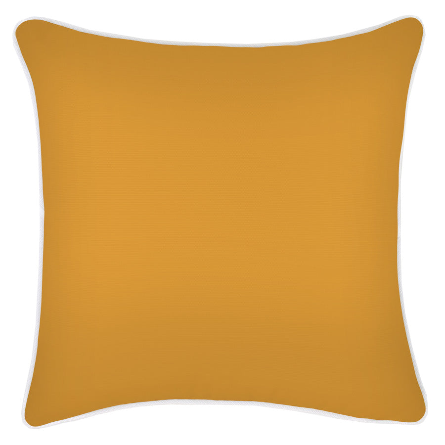 Cushion Cover-With Piping-Solid Gold White-45cm x 45cm-0