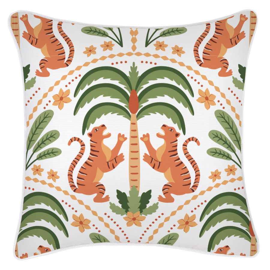 Cushion Cover-With Piping-Tiger Tree White-45cm x 45cm-0