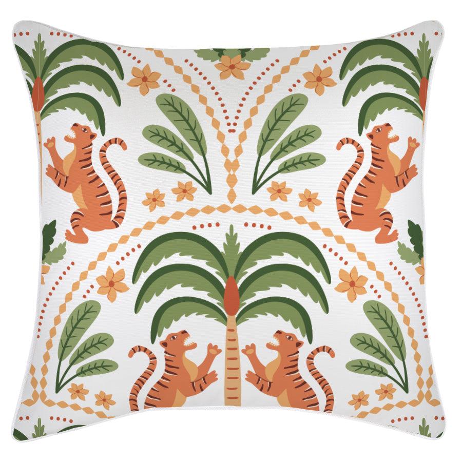 Cushion Cover-With Piping-Tiger Tree White-60cm x 60cm-0