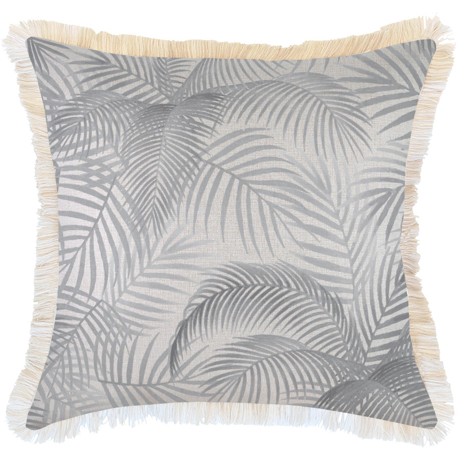 Cushion Cover-Coastal Fringe-Seminyak Smoke-60cm x 60cm-0