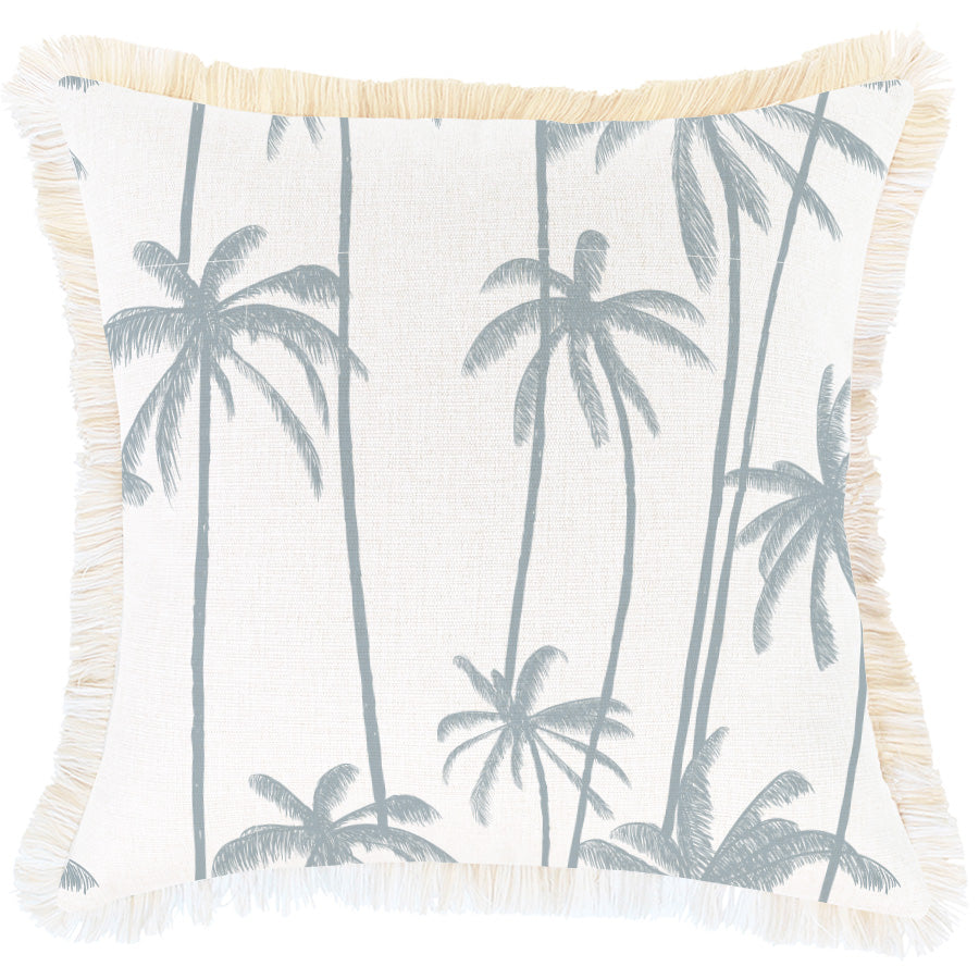 Cushion Cover-Coastal Fringe-Tall Palms Smoke-45cm x 45cm-0