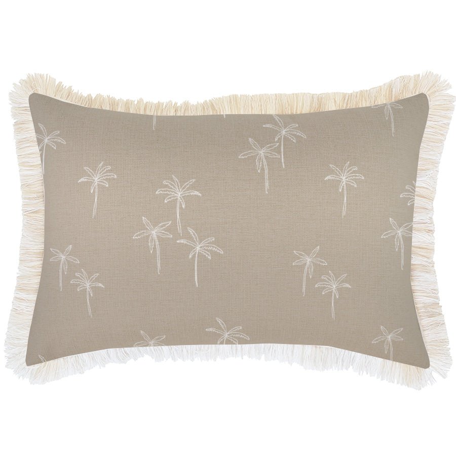 Cushion Cover-Coastal Fringe-Palm Cove Beige-35cm x 50cm-0