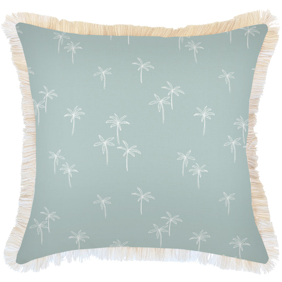 Cushion Cover-Coastal Fringe-Palm Cove Seafoam-60cm x 60cm-0