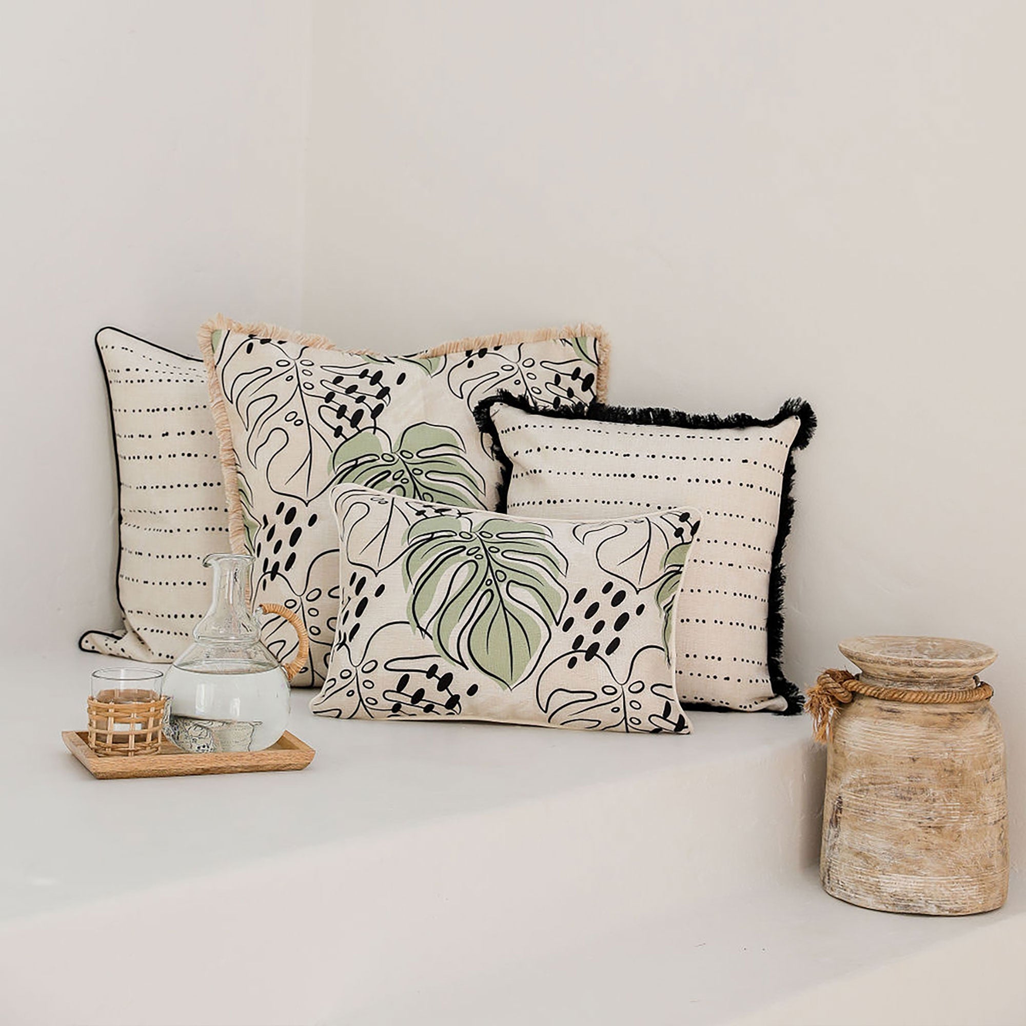 Cushion Cover-Coastal Fringe-Rainforest Sage-60cm x 60cm-2