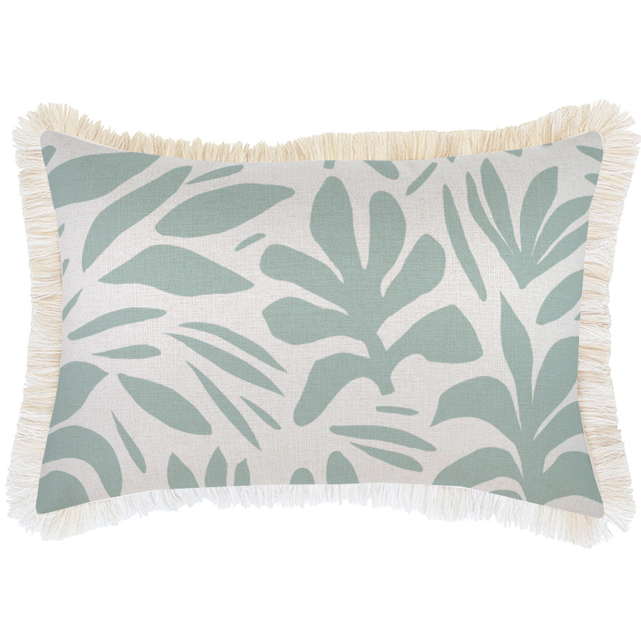 Cushion Cover-Coastal Fringe-Tahiti Seafoam-35cm x 50cm-0