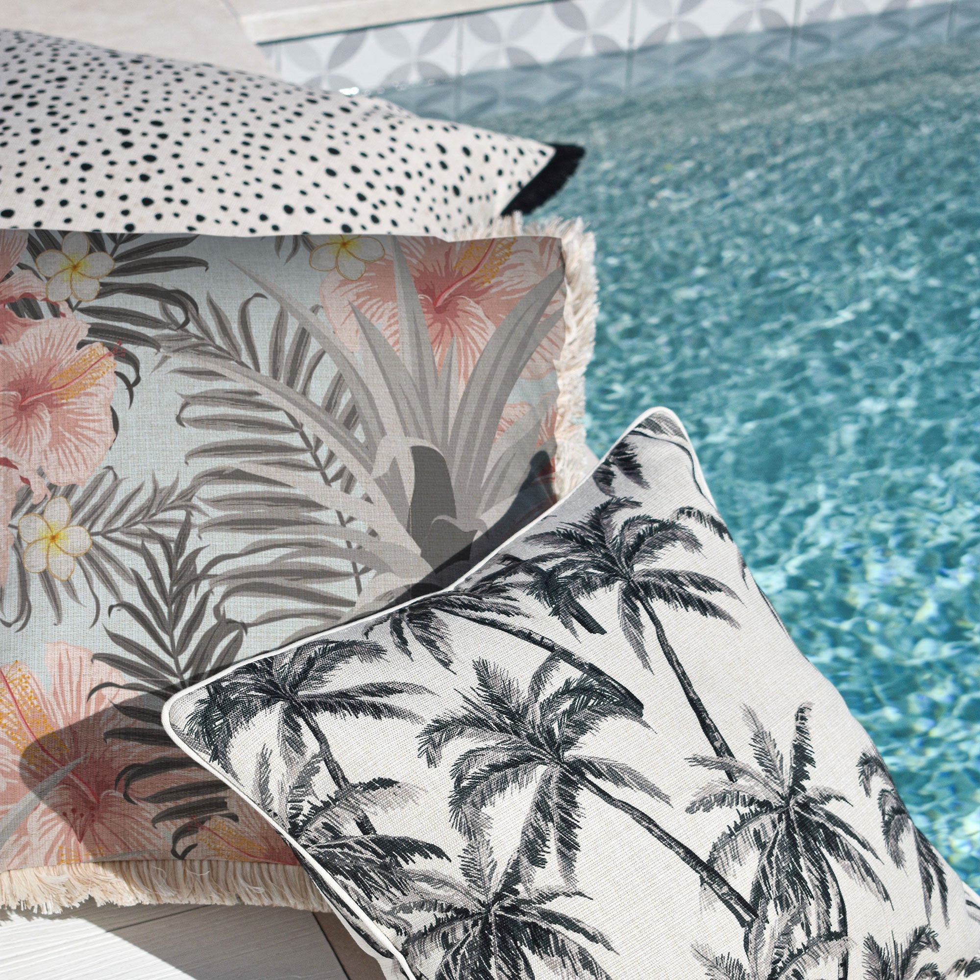 Cushion Cover-Coastal Fringe-Pina Colada-45cm x 45cm-1