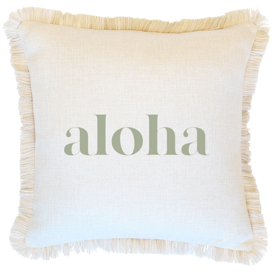 Cushion Cover-Coastal Fringe-Aloha Sage-45cm x 45cm-0