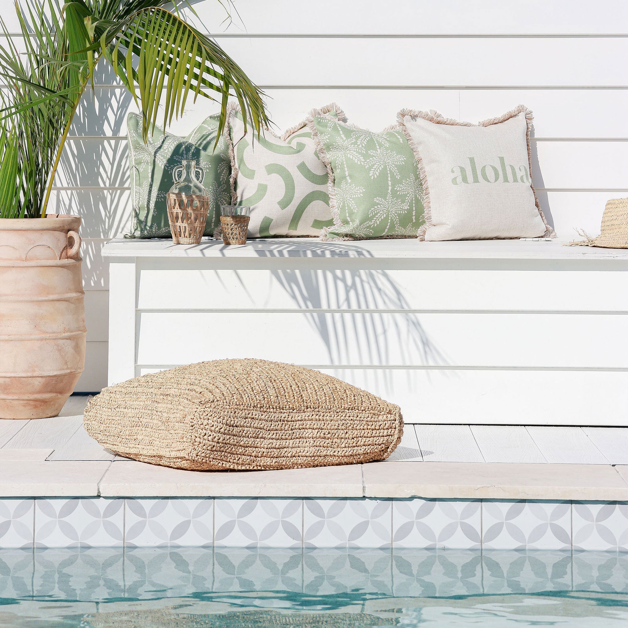 Cushion Cover-Coastal Fringe-Aloha Sage-45cm x 45cm-3