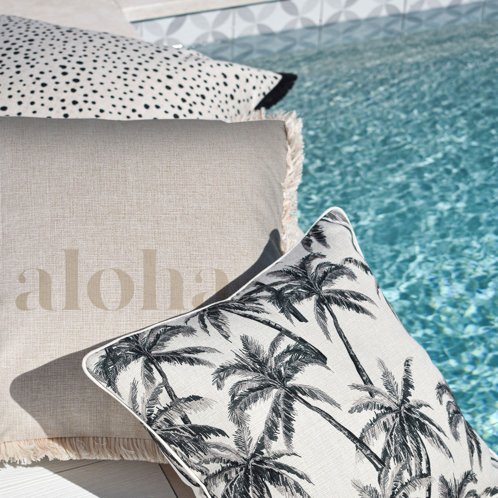 Cushion Cover-Coastal Fringe-Aloha Beige-45cm x 45cm-1