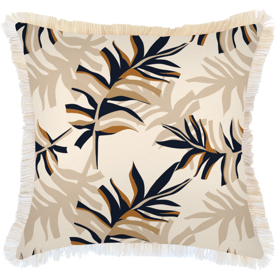 Cushion Cover-Coastal Fringe-Alfresco Beige-60cm x 60cm-0