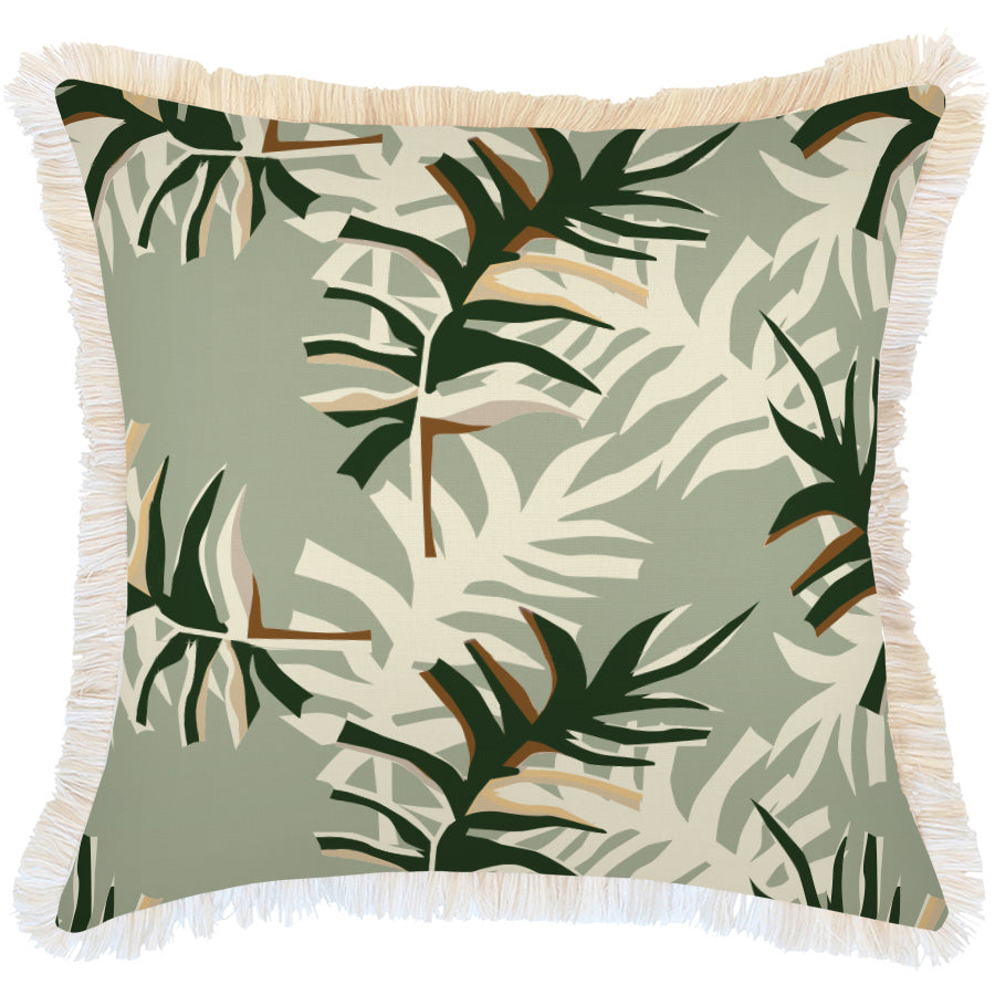 Cushion Cover-Coastal Fringe-Alfresco Sage-60cm x 60cm-0