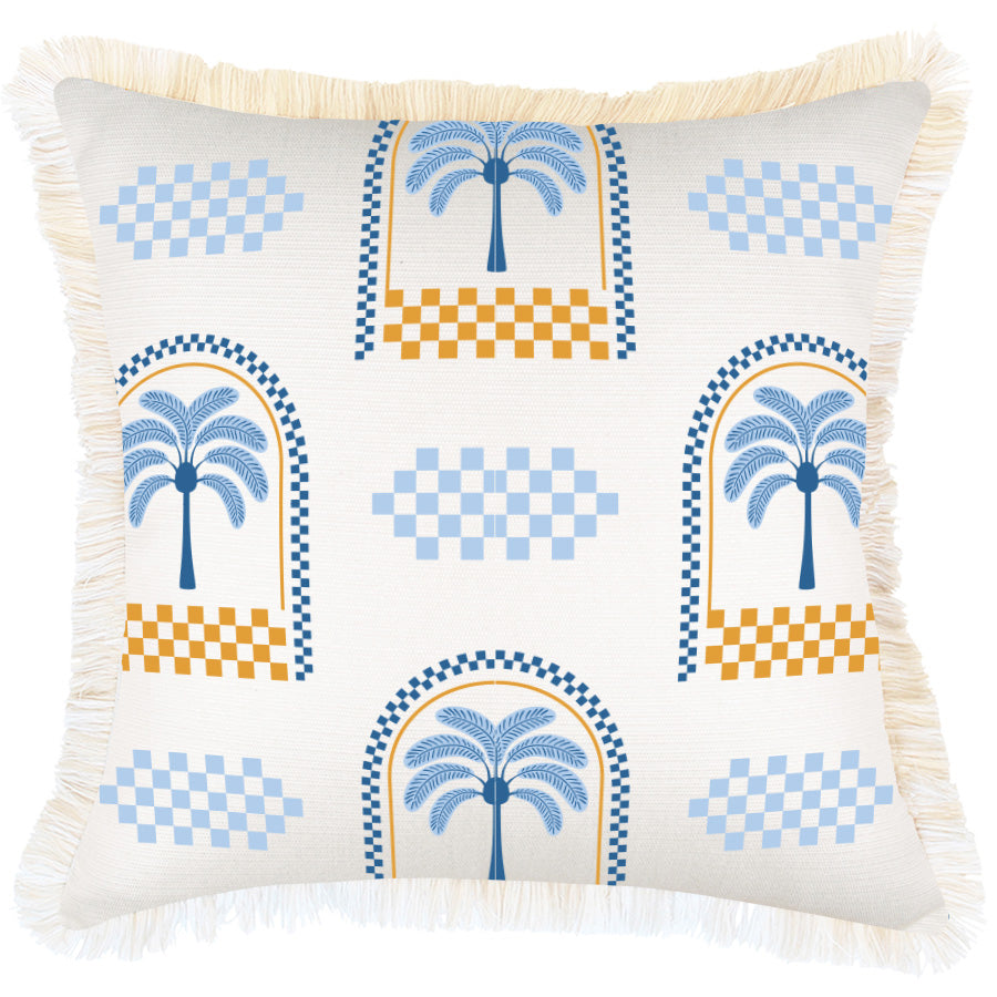 Cushion Cover-Coastal Fringe-Marrakech White-45cm x 45cm-0