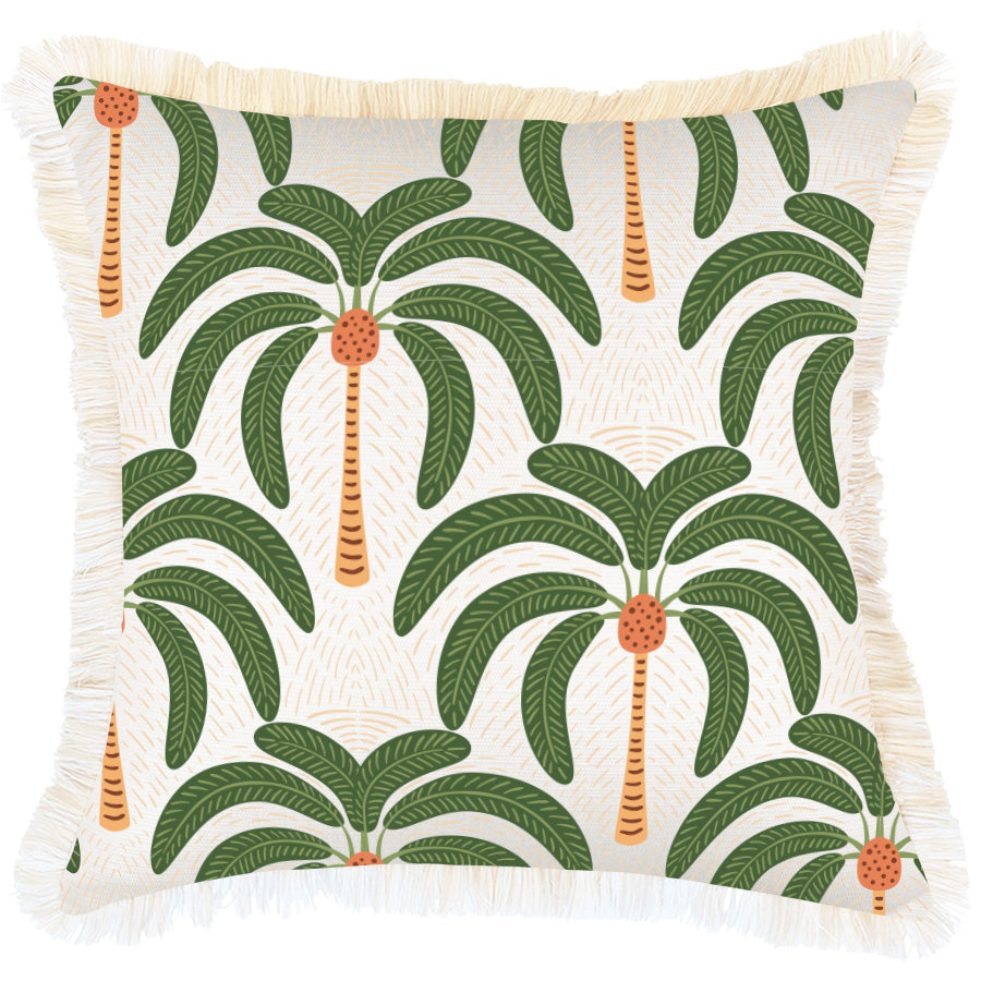 Cushion Cover-Coastal Fringe-Costa Del Sol White-45cm x 45cm-0