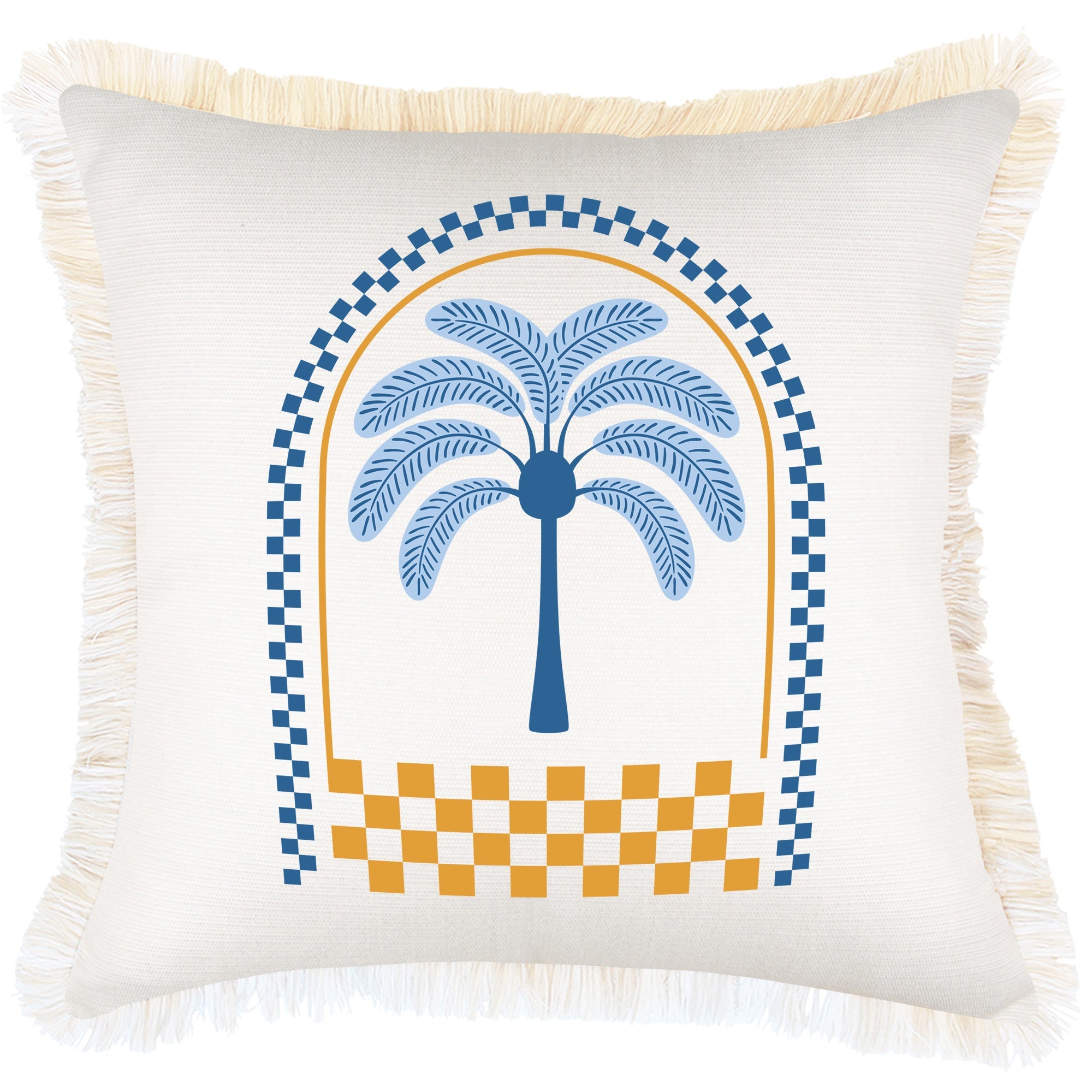 Cushion Cover-Coastal Fringe-Casablanca White-45cm x 45cm-0