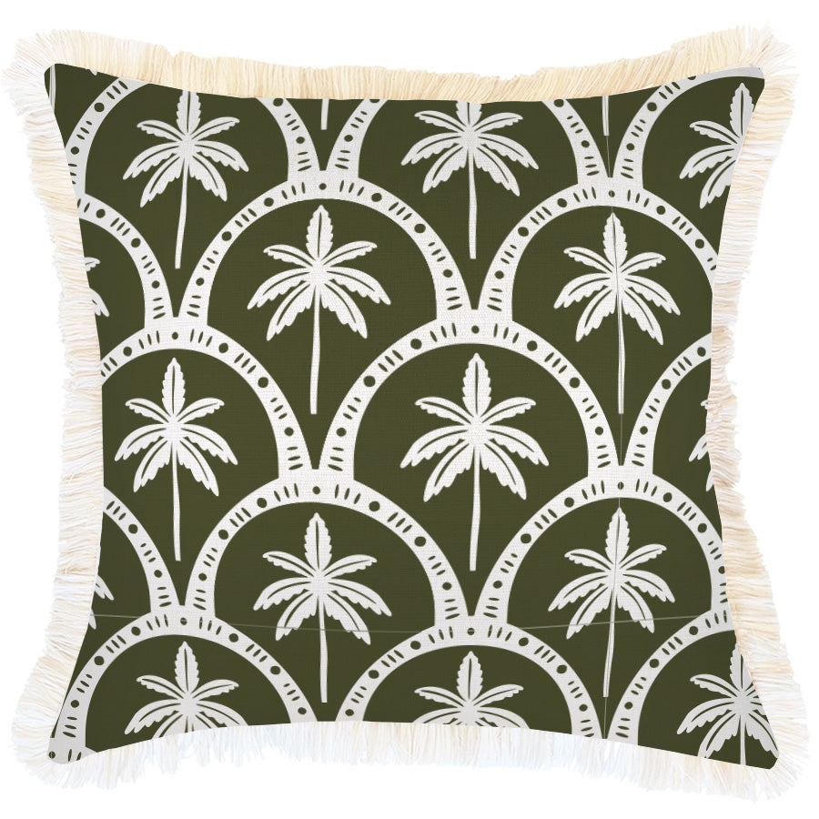 Cushion Cover-Coastal Fringe-Corfu Euclayptus-45cm x 45cm-0