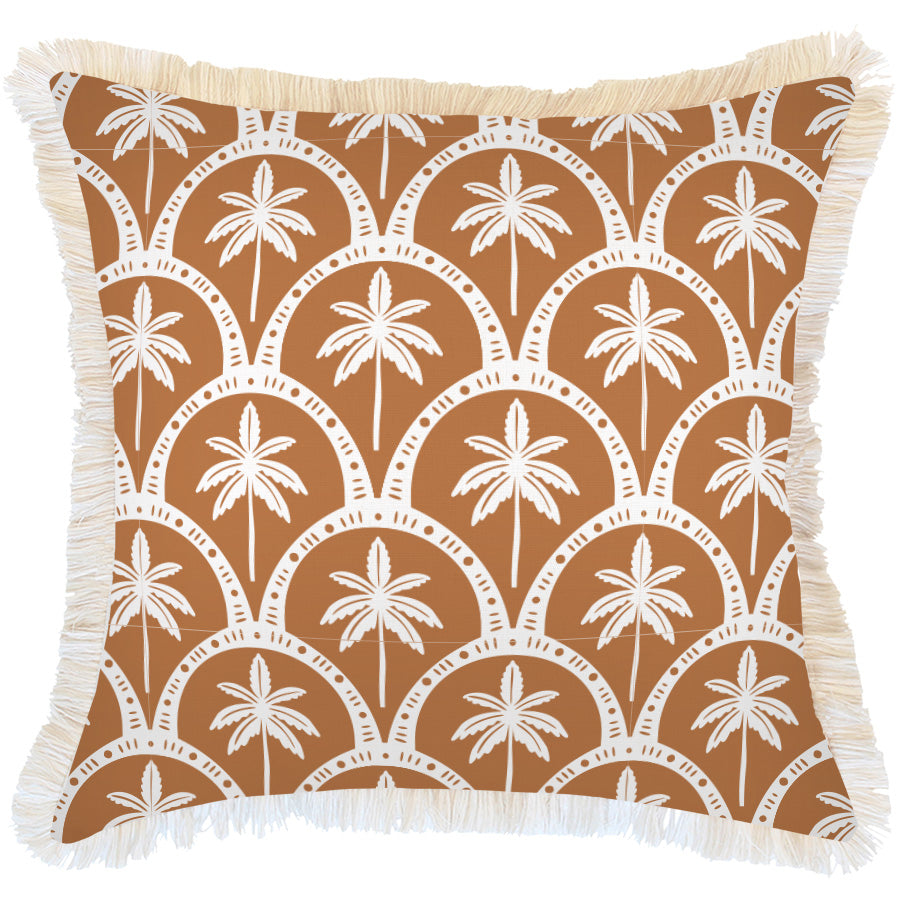 Cushion Cover-Coastal Fringe-Corfu Rust-60cm x 60cm-0