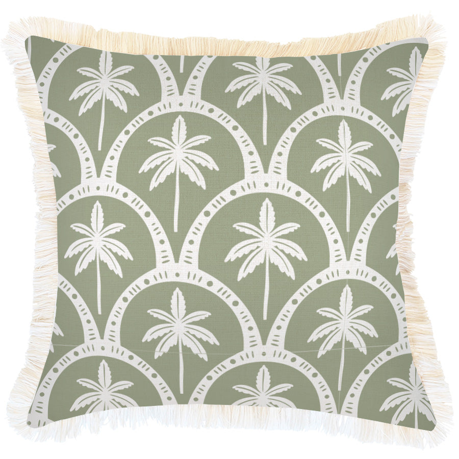 Cushion Cover-Coastal Fringe-Corfu Sage-45cm x 45cm-0