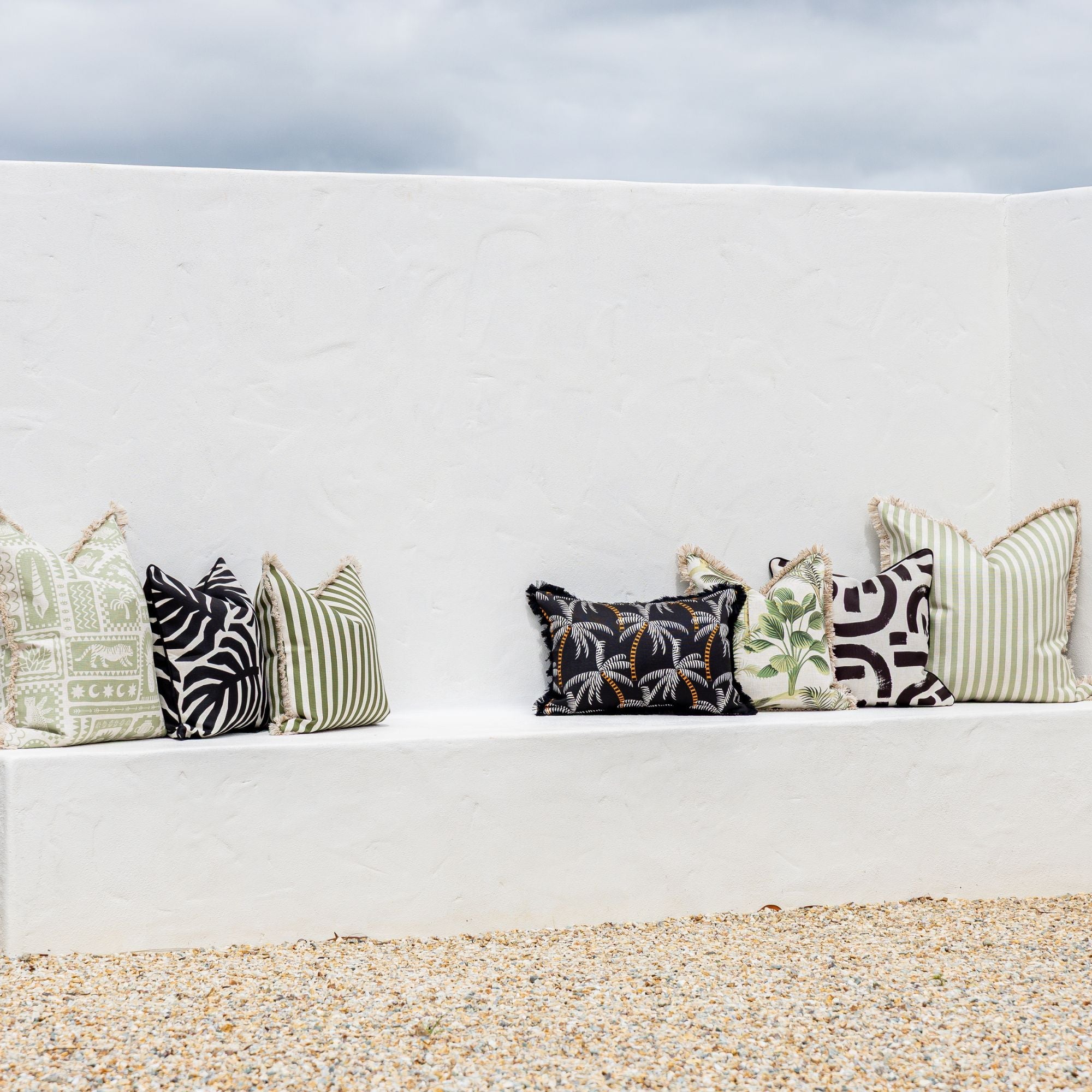 Cushion Cover-Coastal Fringe-Naxos Sage-60cm x 60cm-3