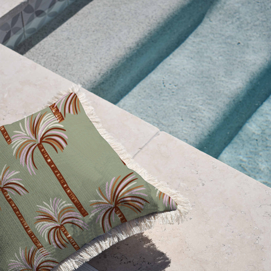 Cushion Cover-Coastal Fringe-Oasis Sage-60cm x 60cm-1