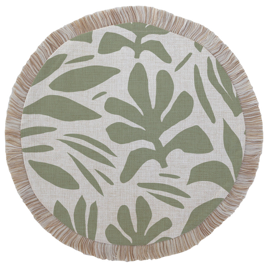 Round Placemat-Coastal Fringe-Tahiti Sage-40cm-0