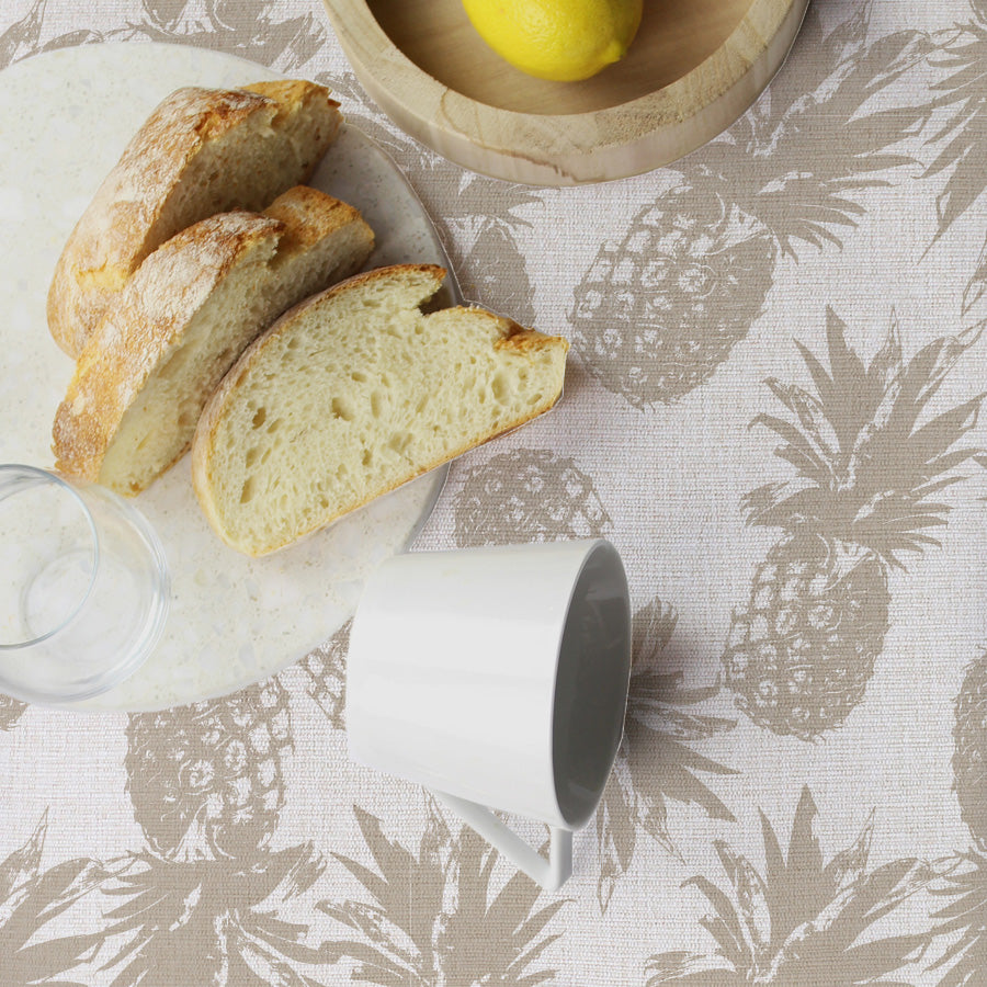 Tablecloth-Pineapples Beige-250cm x 142cm-1