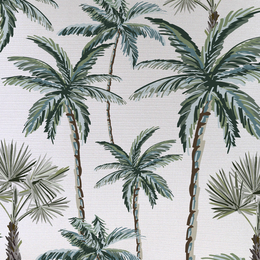 Cushion Cover-Coastal Fringe-Palm Tree Paradise White-35cm x 50cm-1